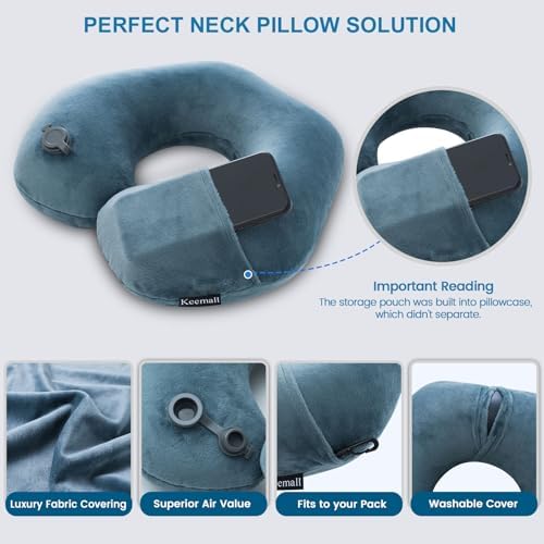 Keemall Portable Inflatable Travel Neck Pillow - Image 6