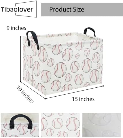 Rectangular Baseball Basket Kids Baby Storage Basket Cute Kids Toy Storage Bin - Image 6