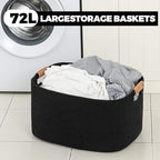 danpinera Large Blankets for Living Room, 72 L Woven Cotton Rope Baskets for - Image 4
