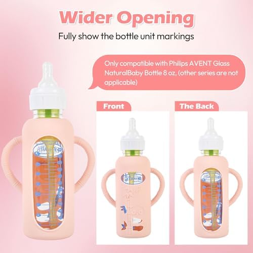 3 Pack Silicone Sleeves for Dr. Brown's Glass Baby Bottles, 8 oz - Image 4