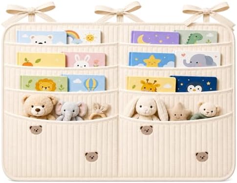 Bedside Caddy Nursery Playpen Organizer, Hanging Crib Book & Toy Storage by Unknown