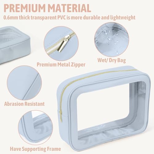 YOPCDJ 5PCS Diaper Bag Organizer Pouch Set, TSA Approved Toiletry Bag，Clear - Image 4