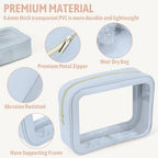 YOPCDJ 3PCS Clear Toiletry Bag, TSA Approved Travel Pouch - Image 4