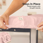 2 Pack and Play Sheets, Waterproof Mini Crib Sheet Fitted 38x26 - Image 6