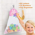 Bath Toys Organizer + 36 Soft Foam ABC 123 Letters & Numbers Bathroom Alphabet - Image 4