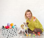 Rectangular Dog Basket, Dog Toy Bin, Dog Storage Basket Organizer.Waterproof PE - Image 2