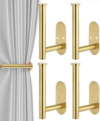 4pcs Curtain Holdbacks, Screw-in Curtain Tiebacks Curtain Tie Backs Curtain by Hoousuper