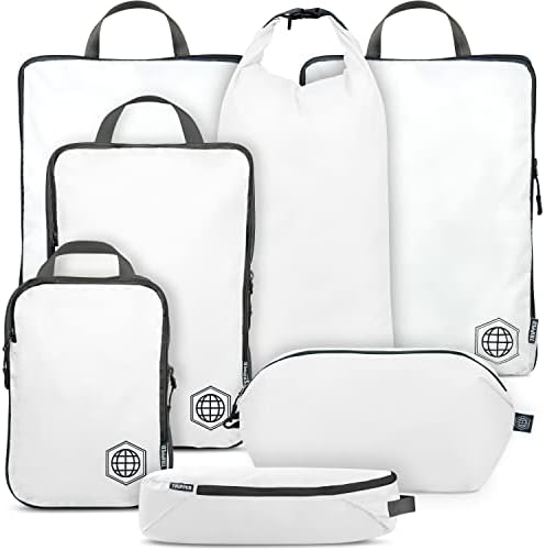 TRIPPED Travel Gear Large Compression Packing Cubes 7-Piece Set by TRIPPEDTravelGear