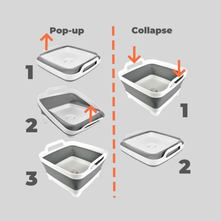 GIMWA 2.4Gal Collapsible Dish Basin - Image 6