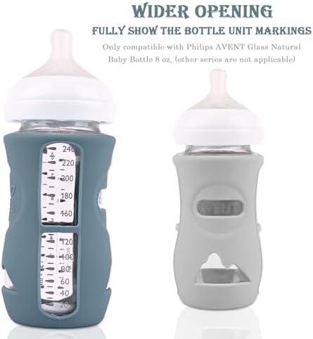 3 Pack Silicone Sleeves for Avent Natural Glass Baby Bottles 8 oz - Image 3