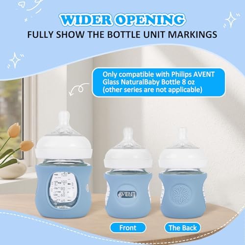 3 Pack Silicone Sleeves for Philips Avent Natural Glass Baby Bottles - Image 4