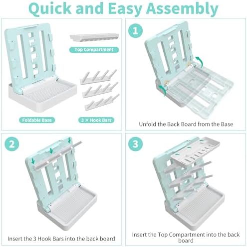 Baby Bottle Drying Rack, Vertical Standing Bottle Dryer Rack Holder-Space - Image 5