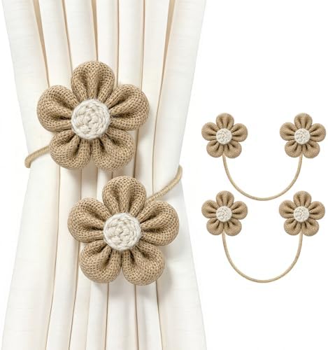 VIS'V Curtain Tiebacks, Twisted Boho Curtain Holdbacks by VISV