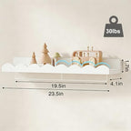 Fixwal Nursery Shelves, 24 Inch Floating Bookshelves - Image 3