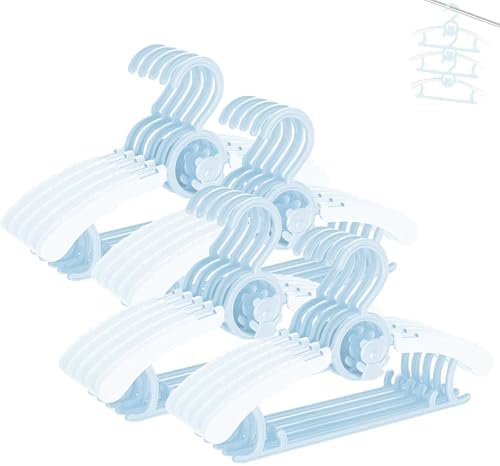 Baby Clothes Hangers 20 Pack, Plastic Kids Hangers Space Saving by HGYZE