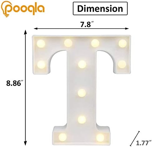 Pooqla LED Light Up Letters, Warm White and Colorful Lighted Marquee Letters - Image 3