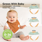 KeaBabies 8pk Organic Baby Bandana Bibs - Image 4