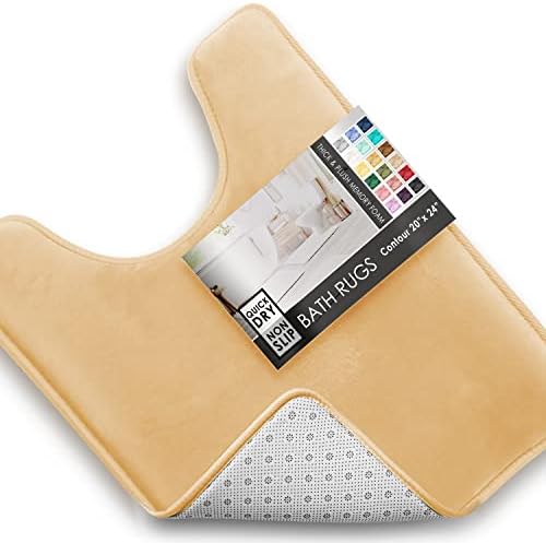 Clara Clark Bathroom Rugs, Velvet Memory Foam Bath Mat, Machine Washable Bath by ClaraClark