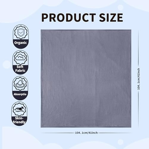 Muslin Swaddle Blankets for Newborn, 2 Pack Breathable Soft Receiving Blanket - Image 5