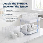 2-Tier Cup Drying Rack with Removable Drainboard, Rust-Proof Iron Mug Organizer - Image 3