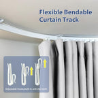 Room Divider Ceiling Mounted Curtains Track Sets Extra Wide Blackout Curtain - Image 5