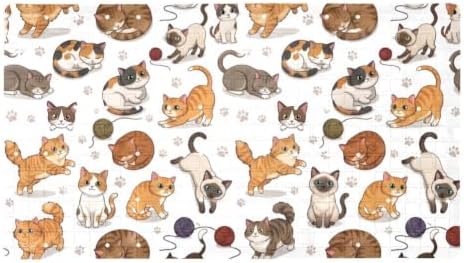 Bathtub Mat Non Slip 26.8x15.1 Inch, Cats Paws Shower Mat by Anna+Cowper