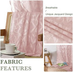 Lecloud Leia Blush Pink Sheer Curtains - Image 4