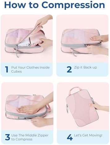 Bagsmart Compression Packing Cubes, Travel Bag Cruise Ship Essentials - Image 5