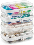 4 Pack Clear Hard Shell Zipper Case, Hard Plastic Zipper Pouches by Unknown