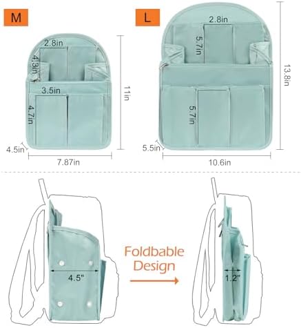 Surblue Backpack Organizer Insert Liner Hanging Travel Rucksack Purse and - Image 4