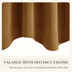 StangH Gold Brown Fall Decor Scalloped Valance 52x18 Inch, 1 Panel - Image 5