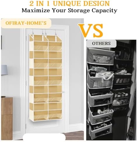 Ofiray-home Over the Door Organizer 5 Tiers, Extra Large Behind Door Storage of - Image 4