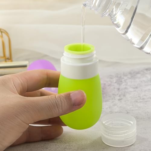Mziart Travel Bottles for Toiletries, TSA Approved 2oz Silicone Travel Size - Image 5