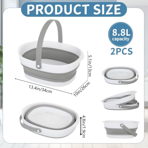 Bath Toy Storage Basket 2Pack, Double Layer Drain Basket - Image 2