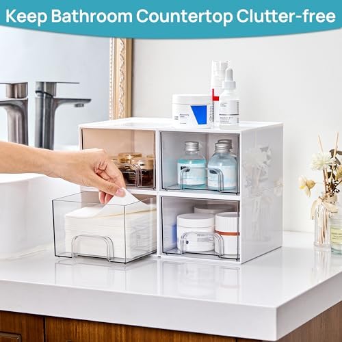 Vtopmart 4 Pack Small Stackable Storage Drawers - Image 4