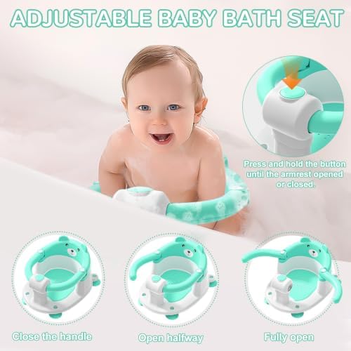 Baby Bath Seat for Babies 6 Months & up, Non-Slip Toddler Bath Seats for Babies - Image 5