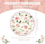 50PCS Floral Paper Placemats, 13.5in Summer Table Mats - Image 2