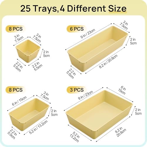 Vtopmart 25 Pack Plastic Drawer Organizers - Image 2