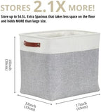 DECOMOMO Extra Large Storage Baskets, 54.5L Fabric Storage Bins 3 Pack - Image 4