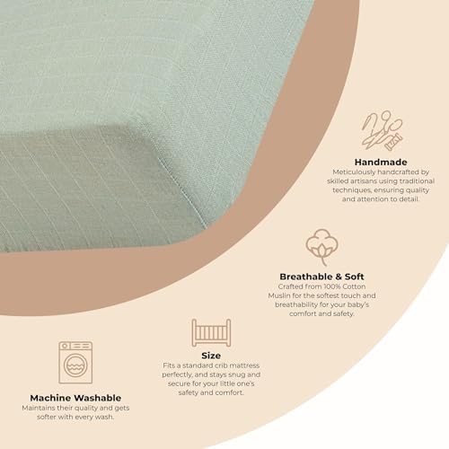 Crane Baby Fitted Sheet, Soft Cotton Fitted Sheet - Image 2