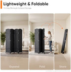 JOSTYLE Outdoor Privacy Screen 4-Panel Folding Room Divider Space Partition - Image 4