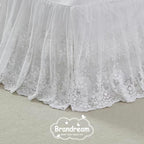 Brandream Boho Bohemian Girl Baby Nursery Lace Crib Bed Skirt Dust Ruffle - Image 6