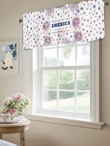 Vandarllin 4th of July Kitchen Curtains Valances - Image 5