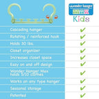 Wonder Hanger Max Space Saving Hangers, 360° Hooks, Pastel Green - Image 4