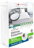 Guardmax Full Mattress Encasement Zippered, 100% Waterproof Mattress Protector by Guardmax
