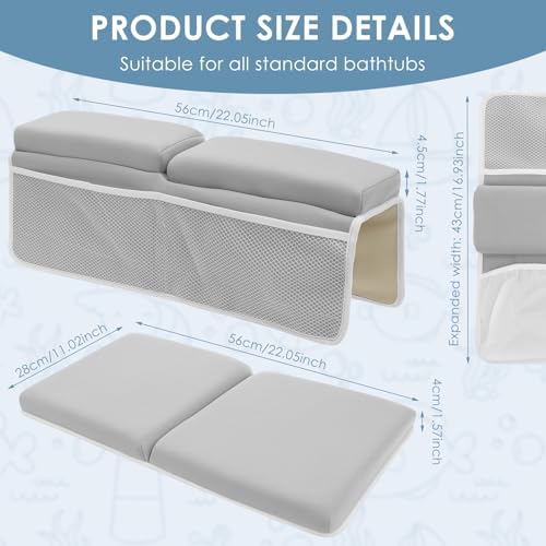Comfortable Bath Kneeler Set Foldable Non Slip Bath Elbow Rest Pad - Image 2