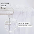 MIULEE Solid White Kitchen Sheer Valance Linen Look Window Curtain, Living Room - Image 2