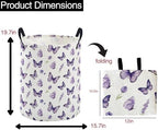 ESSME Kids Laundry Basket, Butterfly Hamper Collapsible Canvas Waterproof - Image 2