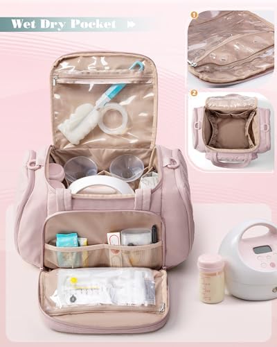 Marscamd Quilted Breast Pump Bag Compatible - Image 3