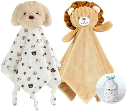 CREVENT Cozy Plush Baby Security Blanket, Loveys by CREVENT
